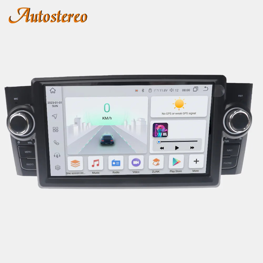 Carplay Android 14 Car Media Player For FIAT Grande Punto Linea 2007-2012 GPS Navigation C