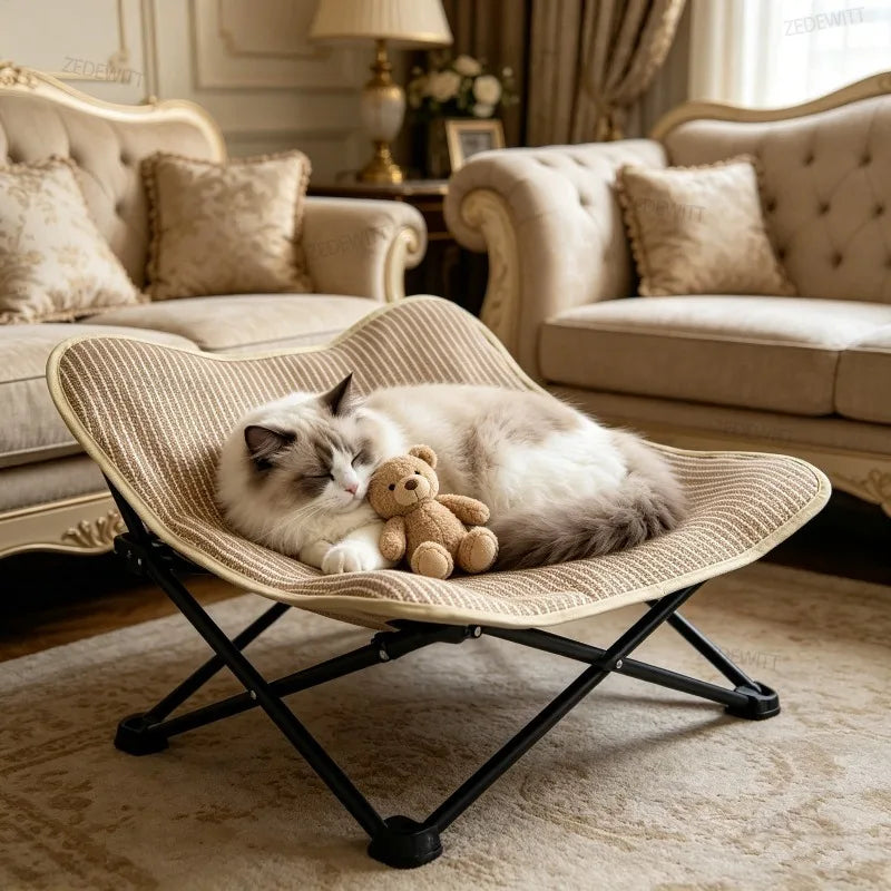 Cat Scratch Bed Durable Foldable Sisal Pet Lounger Chair Sisal Scratcher Chair For Cat Small Med - Automotive LED Light