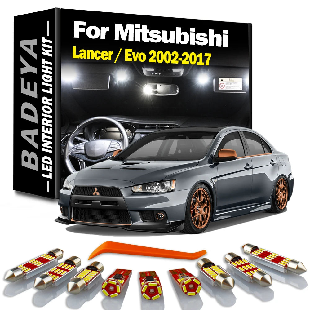 LED Interior Light Kit for Mitsubishi 2002-2014 - Canbus Error-Free Interior Bulbs