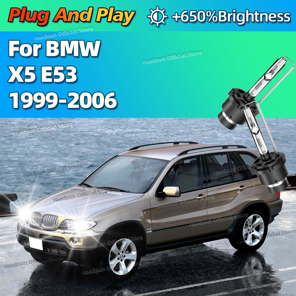 HID D2S 35W Xenon 6000K Auto Lamp Car Headlight Bright White Replacement For BMW X5 E53 19
