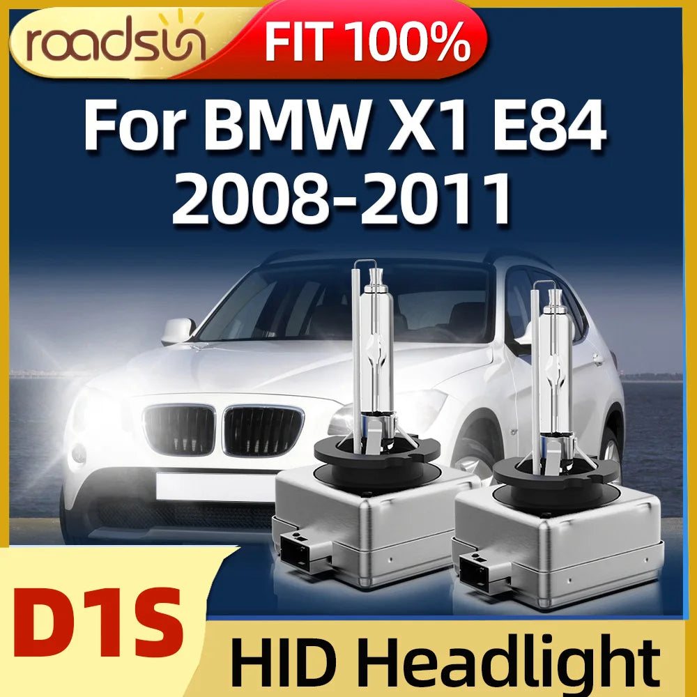 Roadsun 2pcs D1S 6000K HID Bulbs Xenon Headlight Bulb Headlamp 35W Car Lamp Fit For BMW X1