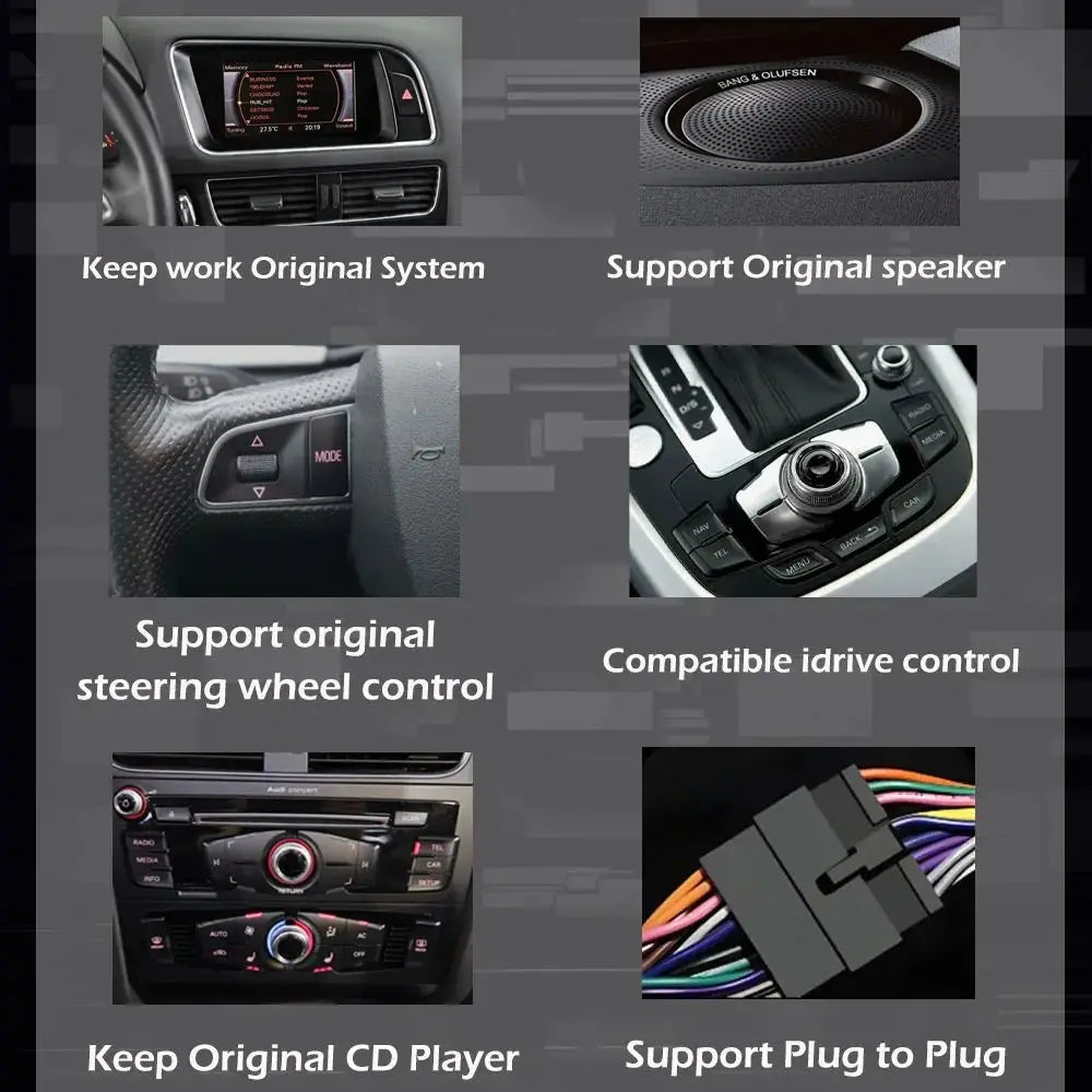 Car Multimedia Audio Player Wireless Carplay For Audi Q5 2008 2009 2010 2011 2012 - 2017 A | AUTOKITSHOP