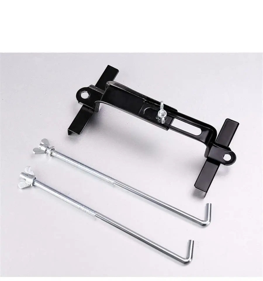Black Small Size Car Battery Tray + Adjustable Hold down Clamp Bracket Kit 23cm