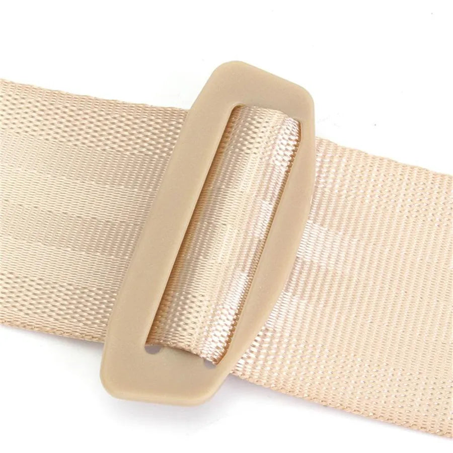 Beige Color 3 Point Retractable Car Seat Belts Seatbelts W/Release Camlock for Safety
