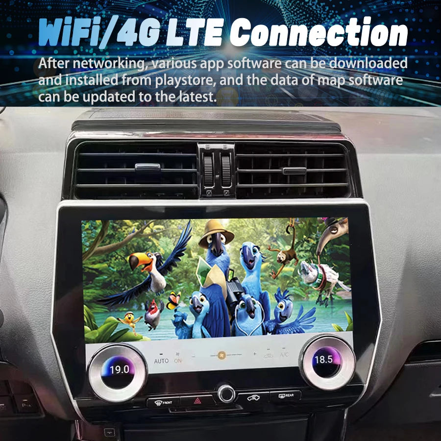 AHD Carplay BT Android 13 Navirider 11.6inch Car Radio QLED Car Multimídia Player HU For T