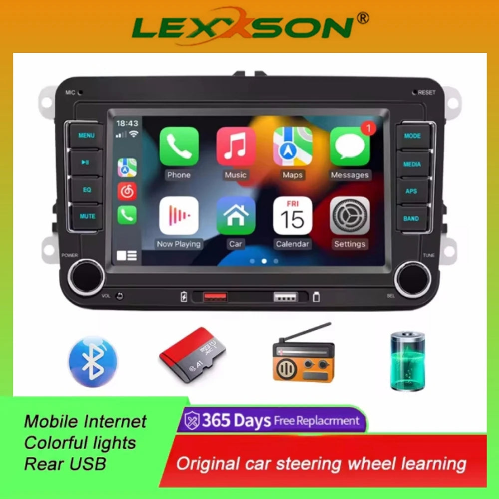 LEXXSON 2 din Car Radio 7 Inch HD Autoradio Multimedia Player Car Audio Car Stereo MP5 Blu | AUTOKITSHOP