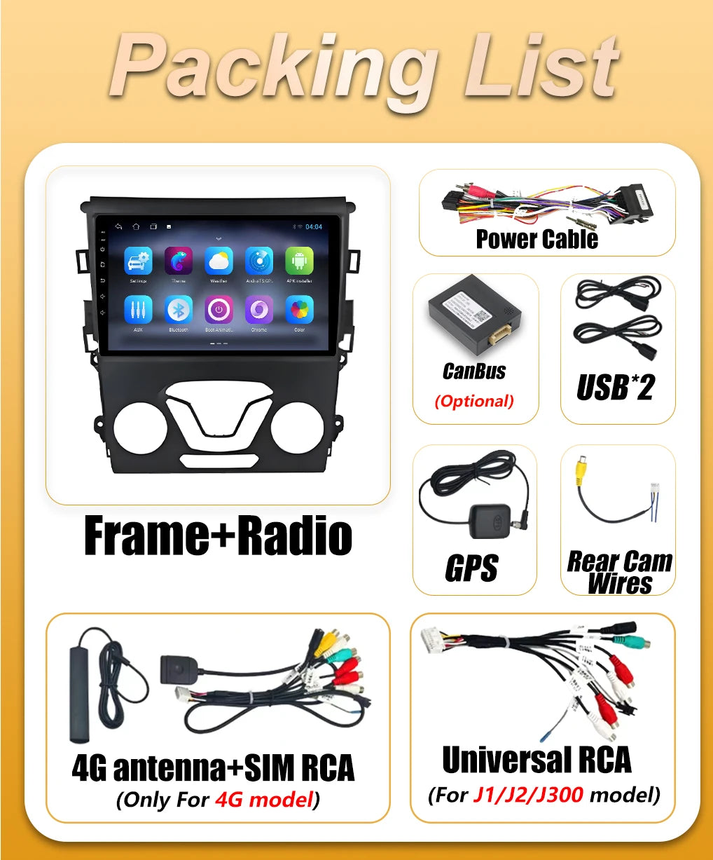 Android 16 Carplay Car Radio For Ford Fusion Mondeo 5 2014 2015 2016 2017 2018 2019 Video  | AUTOKITSHOP
