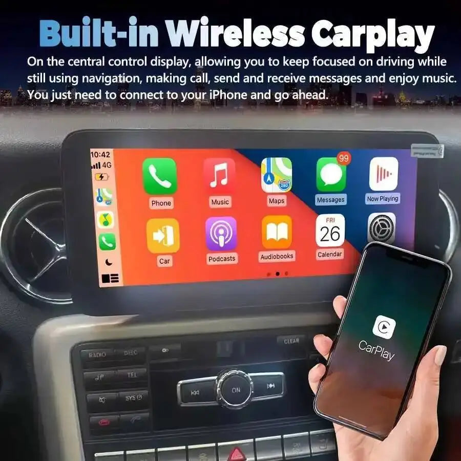 Multimedia Video Player HU For Mercedes Benz SL SLK SLC300 SLC200 SLC260 SLK350 SL350 10.2