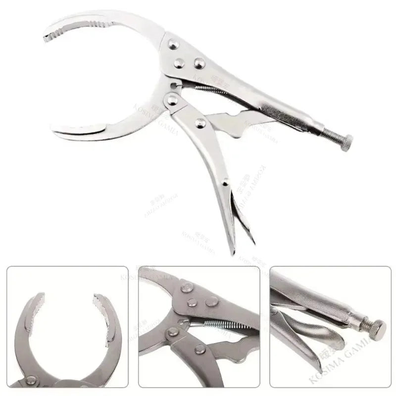 Adjustable Clamp Oil Filter Wrench Tool for Car Truck Oil Change Universal Fit for Engine Filter - Automotive LED Light