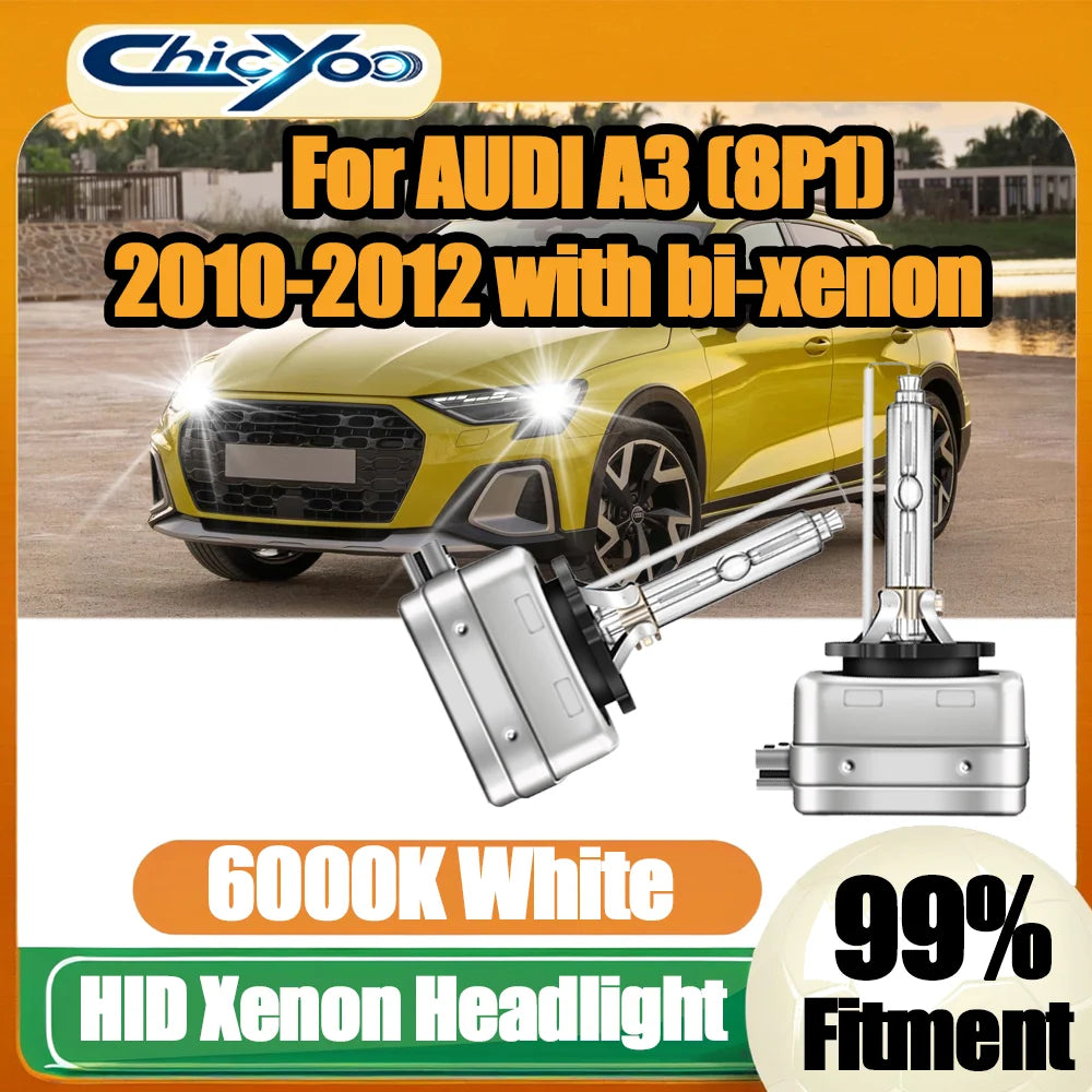 35W High Power Car Headlamps 6000K Super White D3S HID Xenon Headlight Bulbs 12V For AUDI