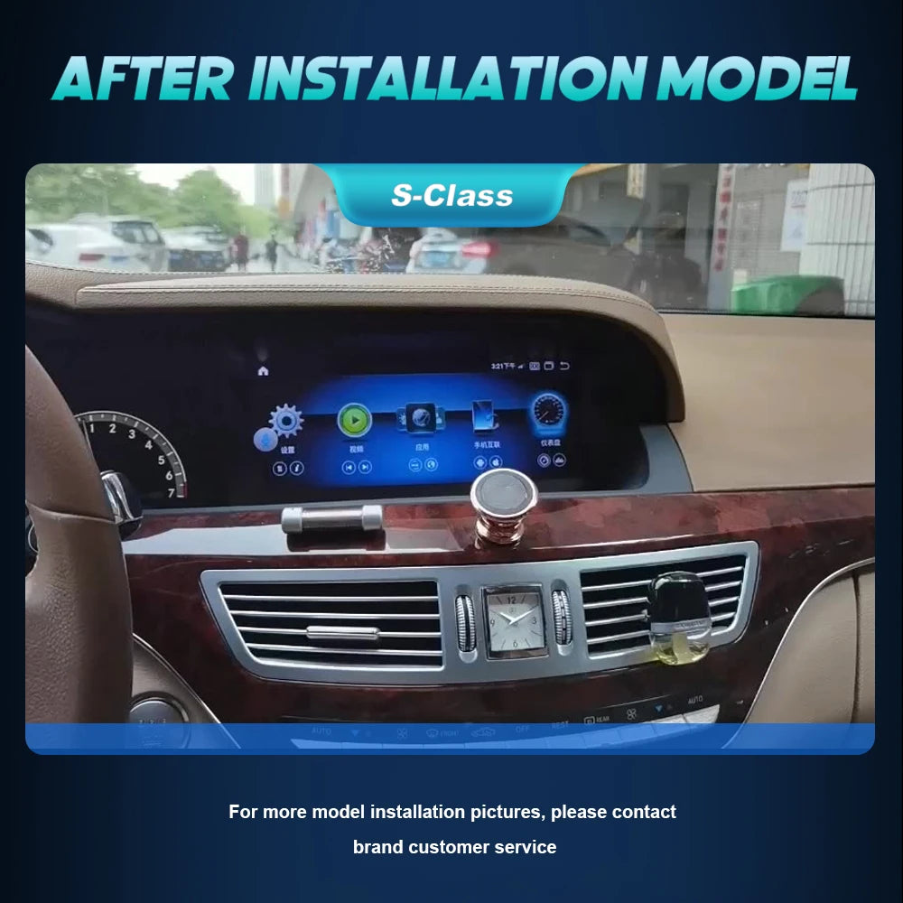 Android 14 Wireless Auto CarPlay For Mercedes Benz S Class W221 2006-2013 Car Multimedia N