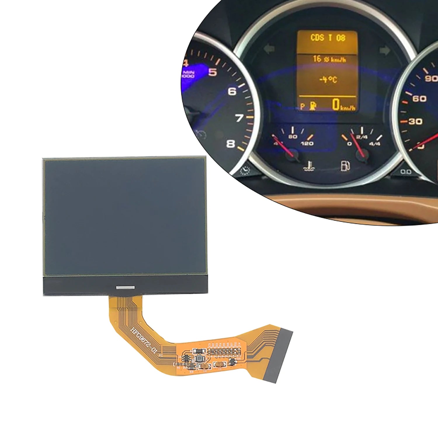 Dashboard Monochrome LCD Screen for Touareg V6 Cayenne Cayenne S Pixel Repair 7L6920 970D