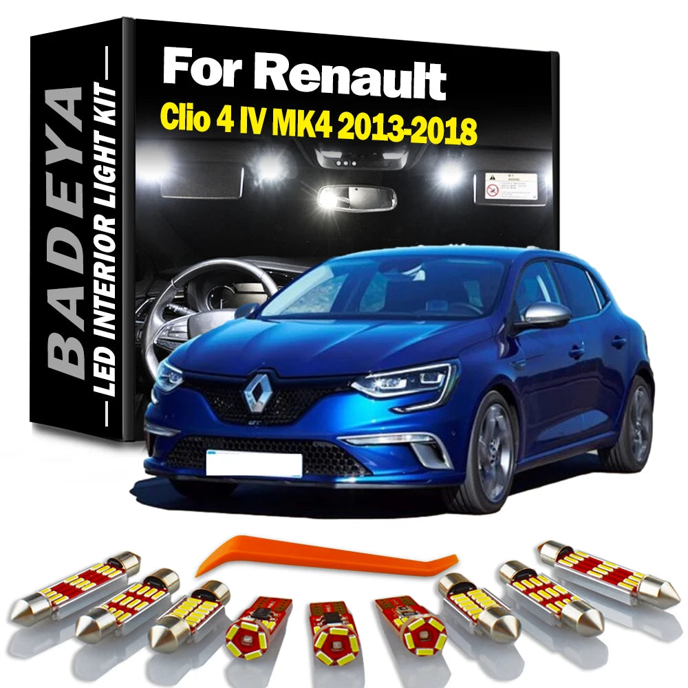 8-Piece LED Interior Light Kit for Renault MK4 - Canbus Error-Free Interior Bulbs