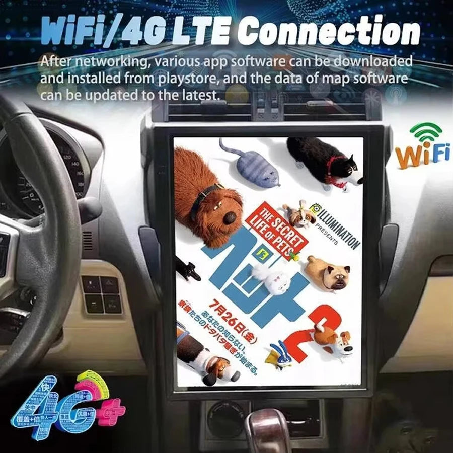 15inch Multimedia Video Player Carplay Stereo For Toyota Land Cruiser 150 2008 - 2015 DSP