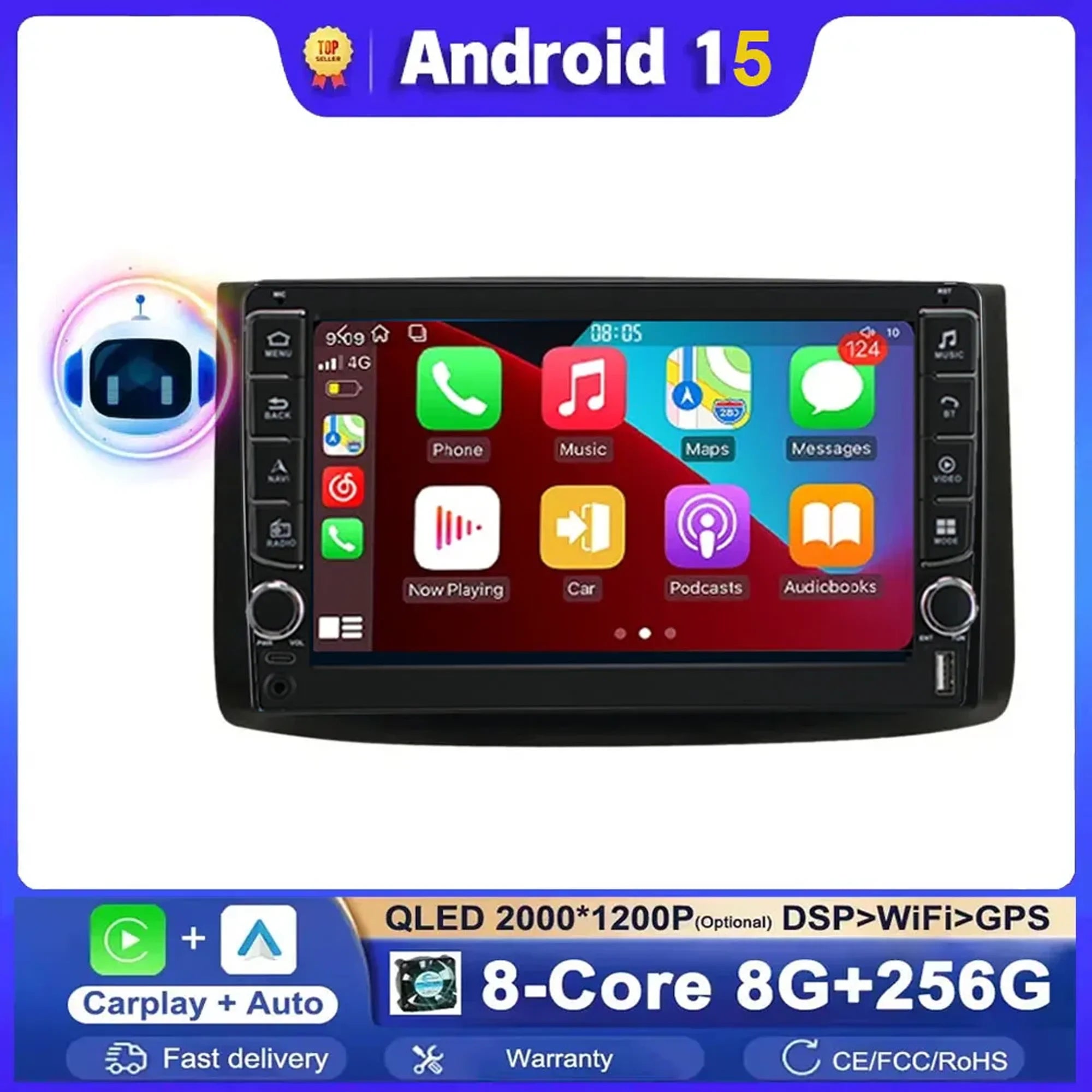 8G+256G Android Auto For Chevrolet AVEO T250 2006 - 2012 Car Radio Multimedia GPS Track Ca | AUTOKITSHOP