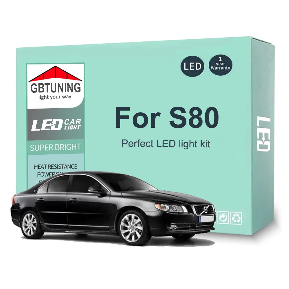 LED Interior Light Kit for Volvo S80 MK1 MK2 1998-2013 - Canbus Dome Map Door Trunk Bulbs | AUTOKITSHOP