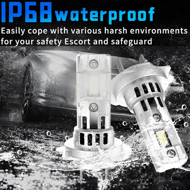 Car H7 LED Headlight Bulb Mini Turbo LED High Low Beam 70W 6500K For Car Headlamp Auto Hea