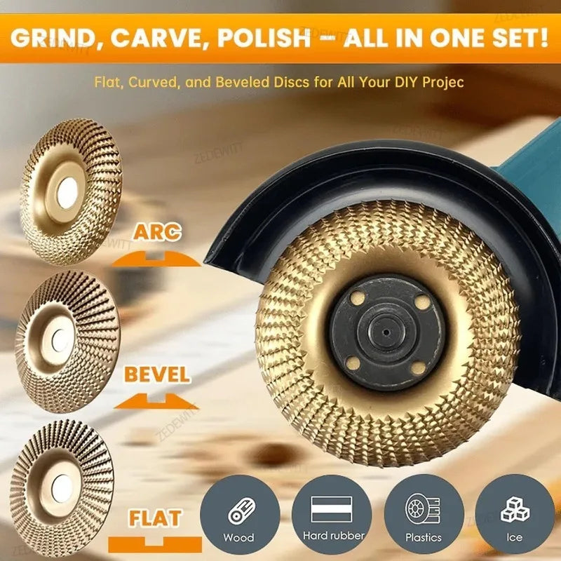 16mm Inner Diameter 3pcs Woodworking Carving Wheel Polishing Wheel Versatile Abrasive Sanding Di - Automotive LED Light