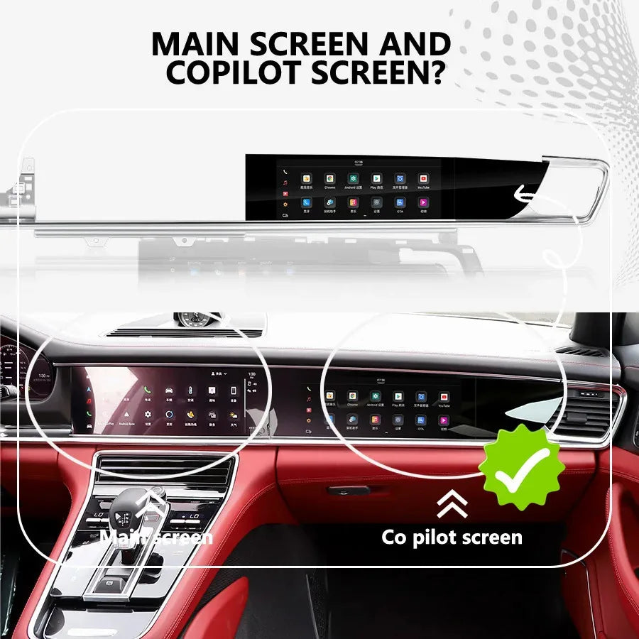 Car Radio For Porsche Panamera 2017-2023 Android Passenger Instrument Entertainment GPS St | AUTOKITSHOP