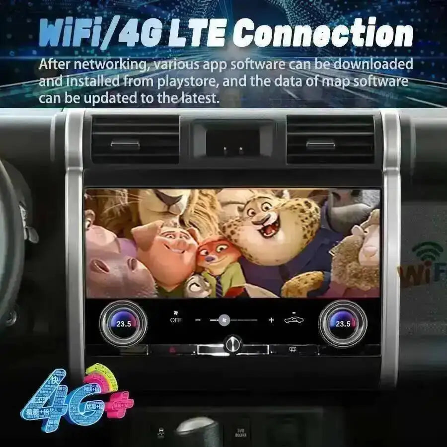 RDS BT Car Radio For Toyota FJ Cruiser 2007-2023 Android 13 GPS Navigation Stereo 13inch Q