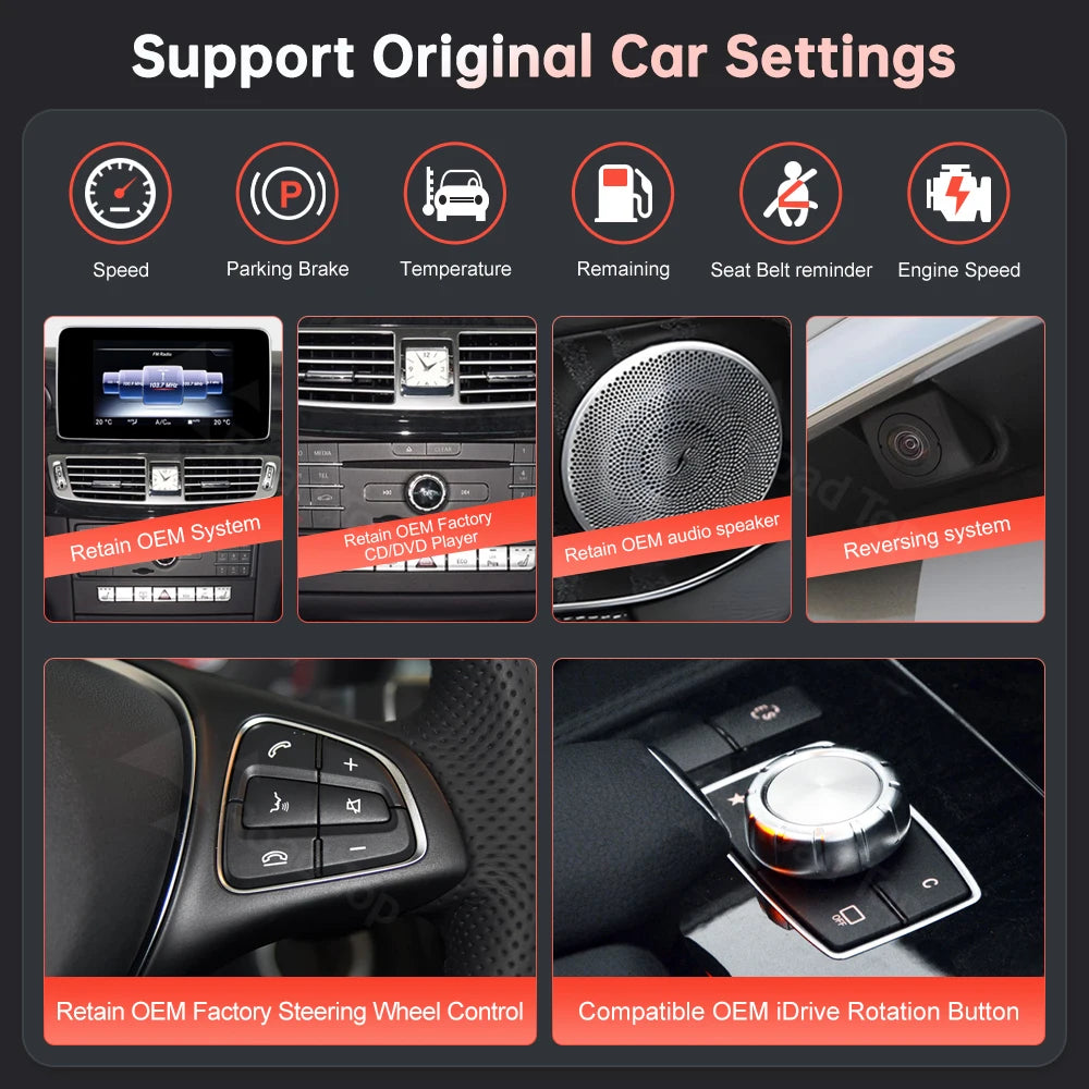 CN 12.3'' Ultra-thin Linux Touch Screen Wireless CarPlay Android Auto For Mercedes-Benz CL | AUTOKITSHOP