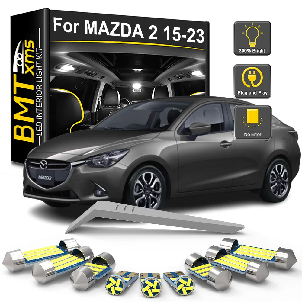8-Piece LED Interior Light Kit for Mazda 2 Mazda2 - Canbus Error-Free Bulbs | AUTOKITSHOP