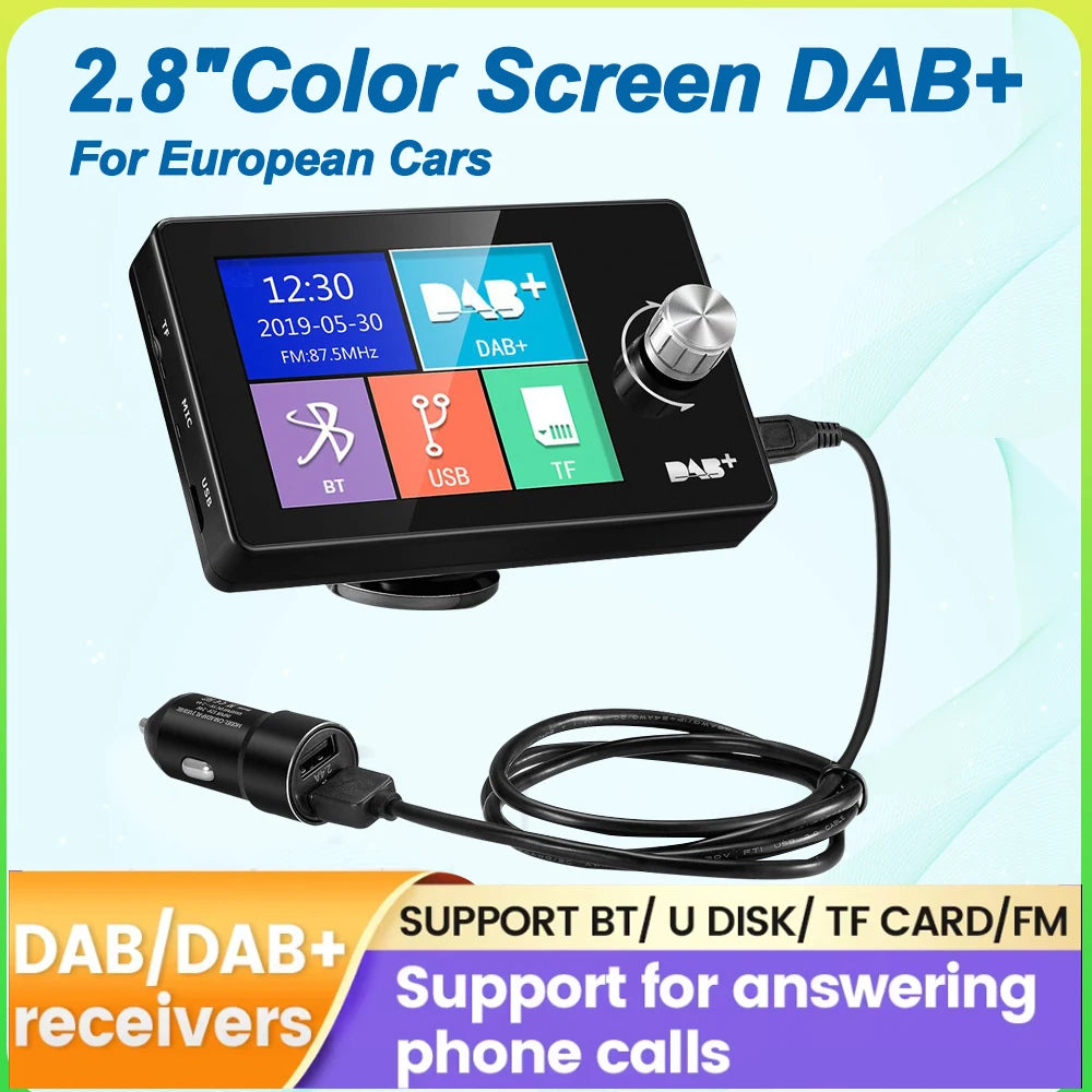 2.8Inch Dab+ Radio Car for Most Android Car Stereo Radios Dab+Digital Radio Portable Tuner