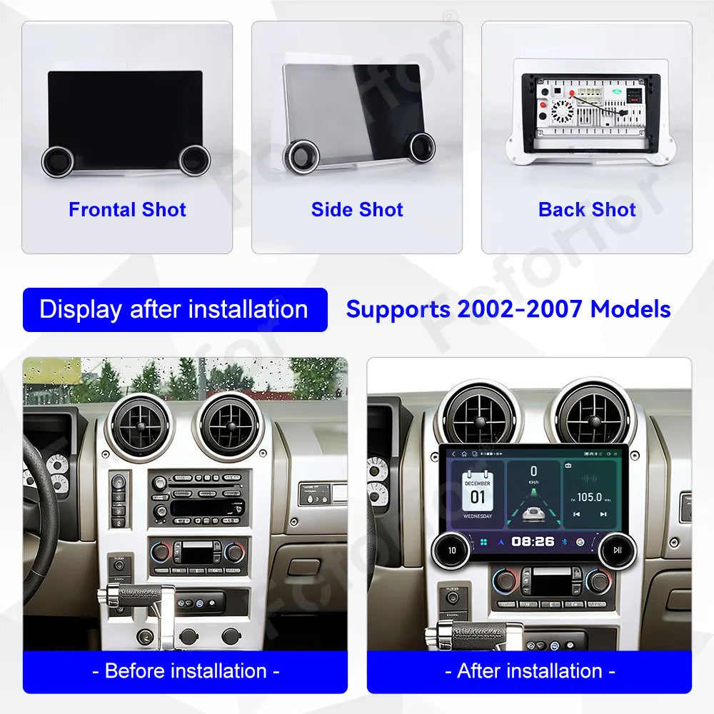 Sleek Large HD Touch Screen Android 15 11.5 Inch Wireless CarPlay GPS Navi Car Radio Stere
