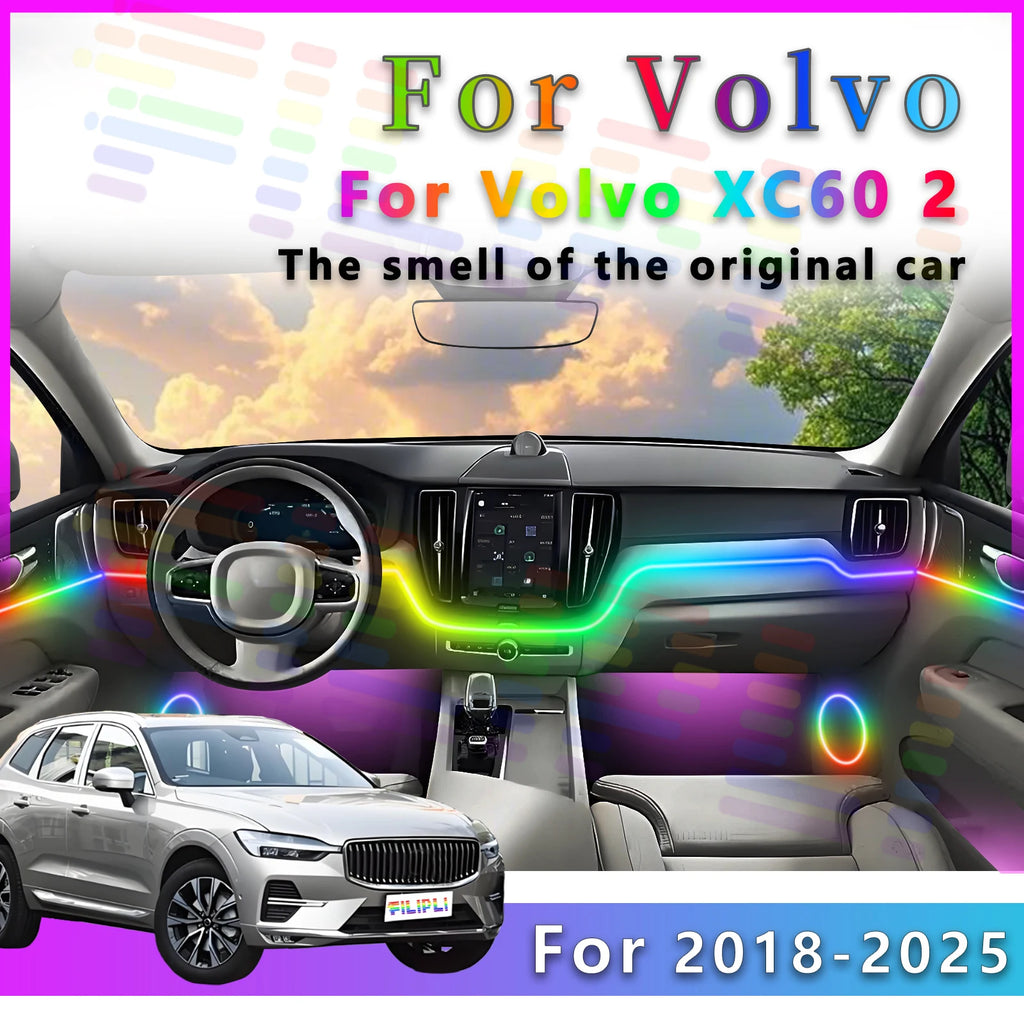 LED Interior Light Kit for Volvo XC60 Discover Premium LED Car Interior Lighting Strips for a Customizable Cabin Ambi...