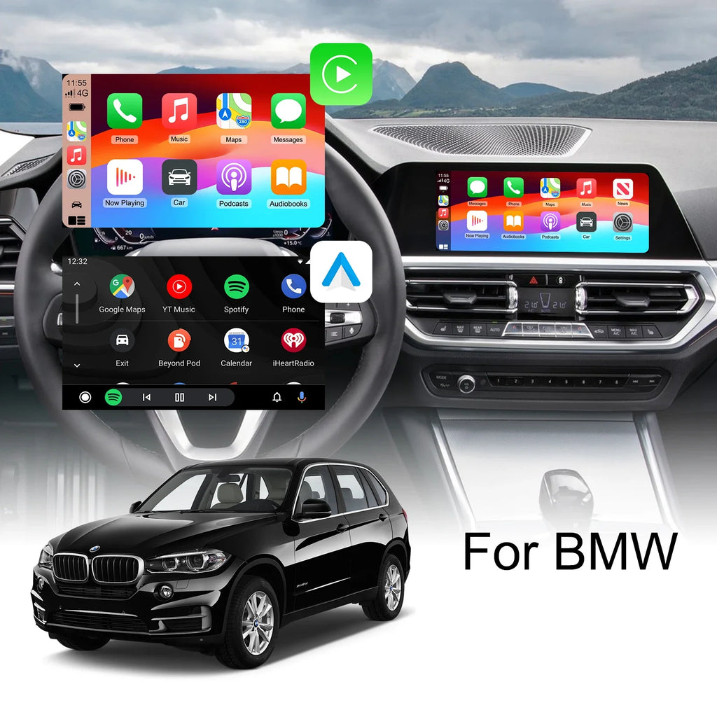 AUTOABC Wireless CarPlay Android Auto retrofit kit decoder box for BMW EVO MGU ID5 6 7 Sys