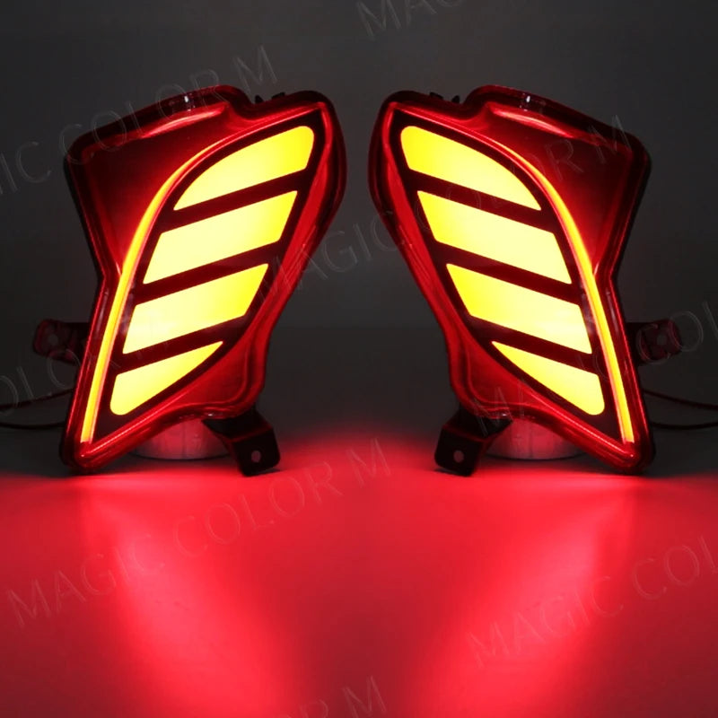 For Toyota Highlander 2020 2021LED Rear Bumper Reflector Lights Fog Lamp Brake Light Turn  | AUTOKITSHOP