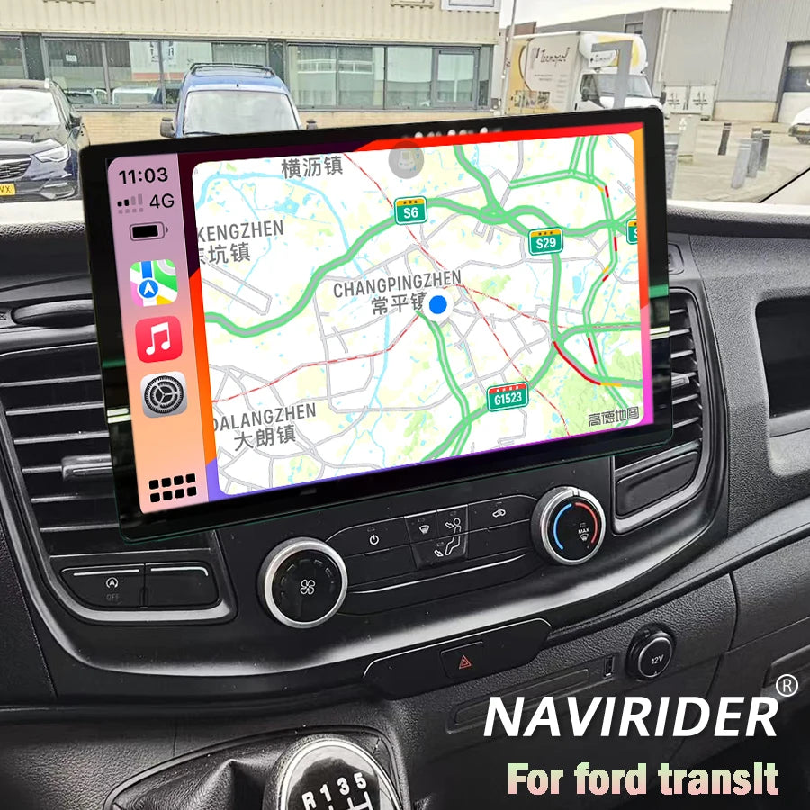 13.3Inch Screen For Ford transit Custom Van 2020 2024 Android Car Multimedia Video Player