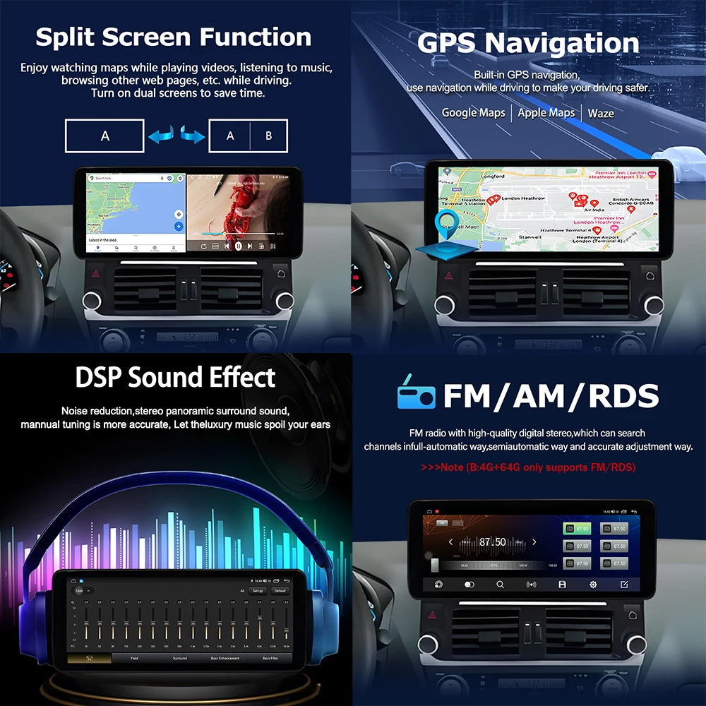Wireless Carplay Android Auto for Hyundai ix35 2010-2015 QLED 2400*900P Car Display Screen