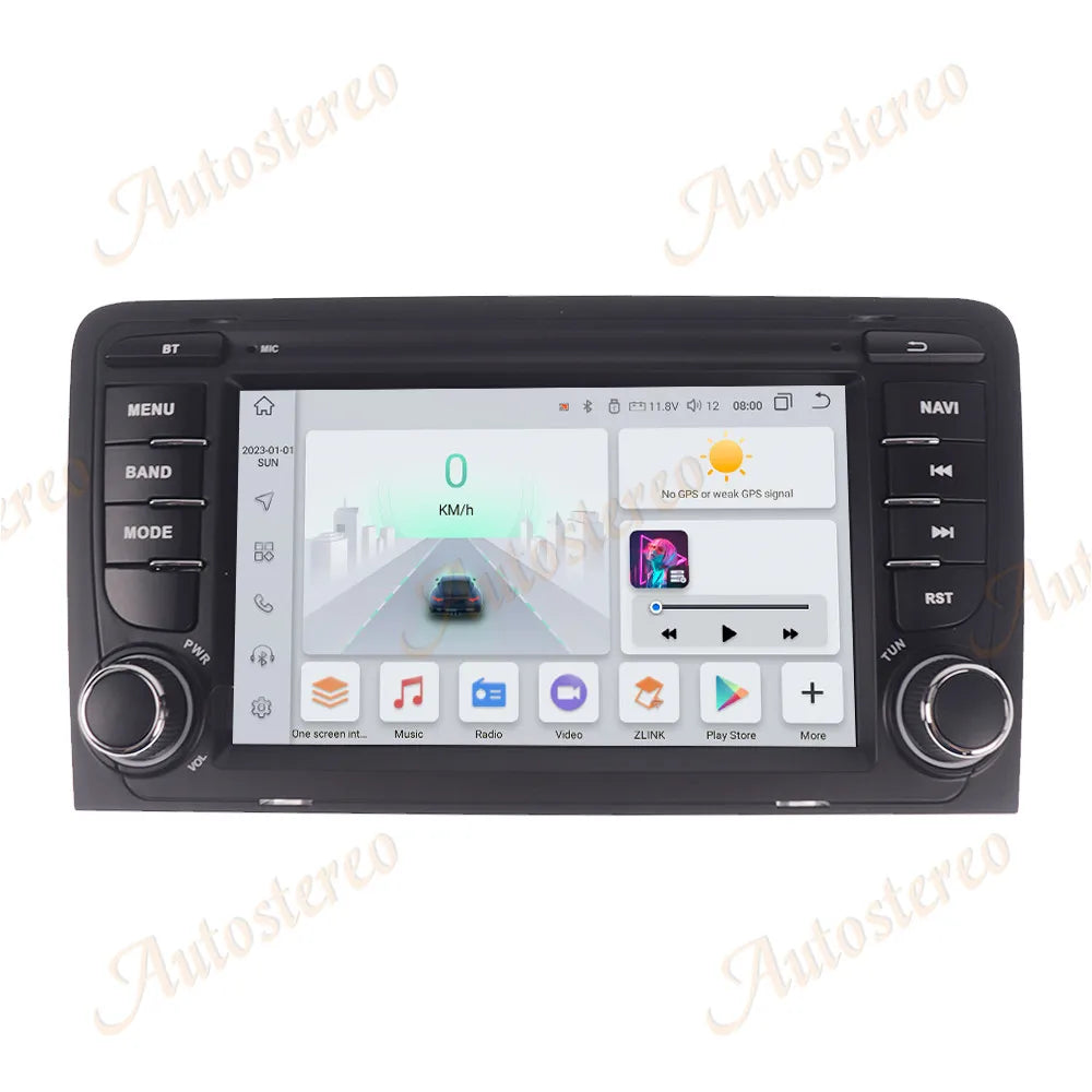 7 Inch Android 14 Carplay For AUDI A3 2003-2012 Car GPS navigation Head Unit Multimedia Pl