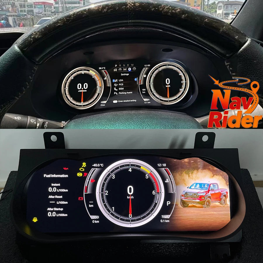 For Toyota Fortuner Hilux Revo 2016-2024 Digital Cluster Virtual Cockpit Car Player Dashbo