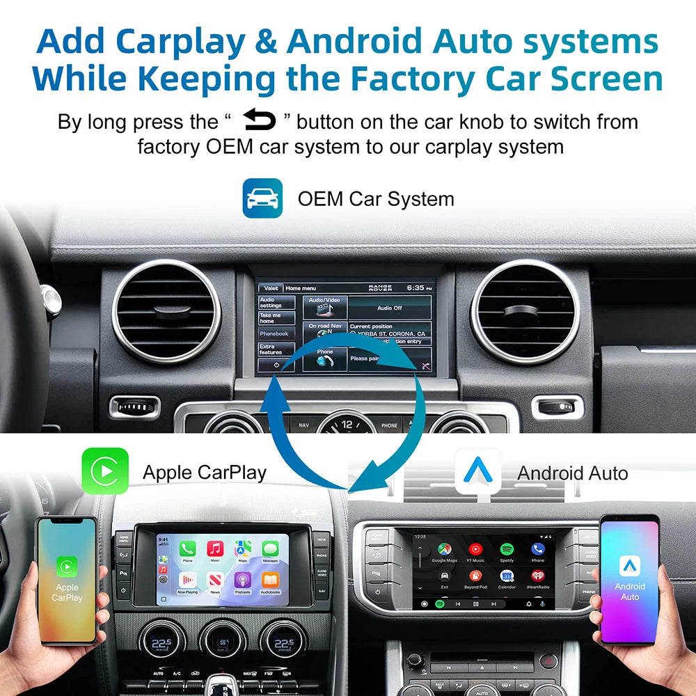 Android Auto Wireless Carplay For Land Rover/Jaguar/Range Rover/Evoque/Discovery 2012-2016 | AUTOKITSHOP