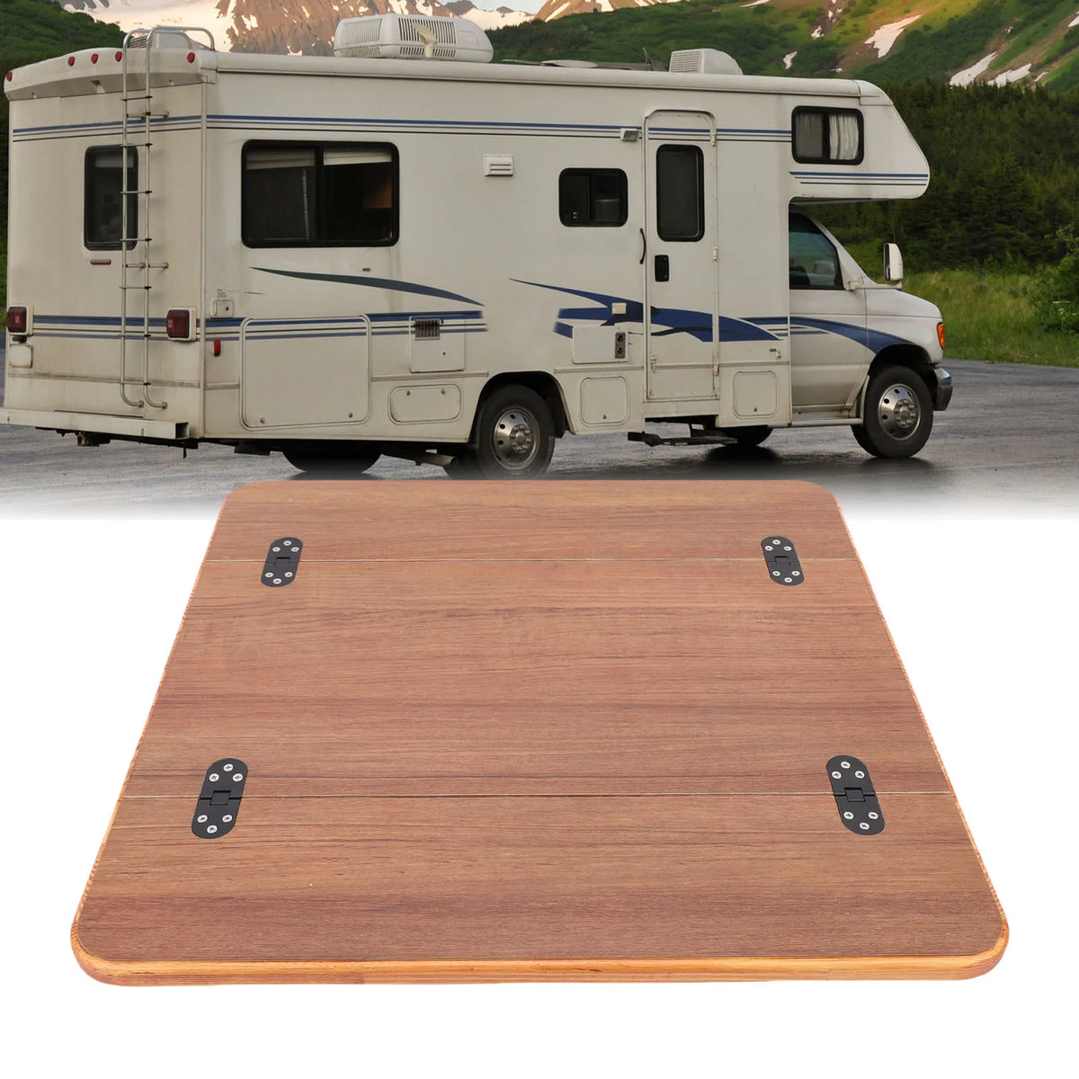 Pontoon Boat Table Top RV Table Top Coated Finish Foldable Stylish Wood Boat Marine Table Top fo - Automotive LED Light