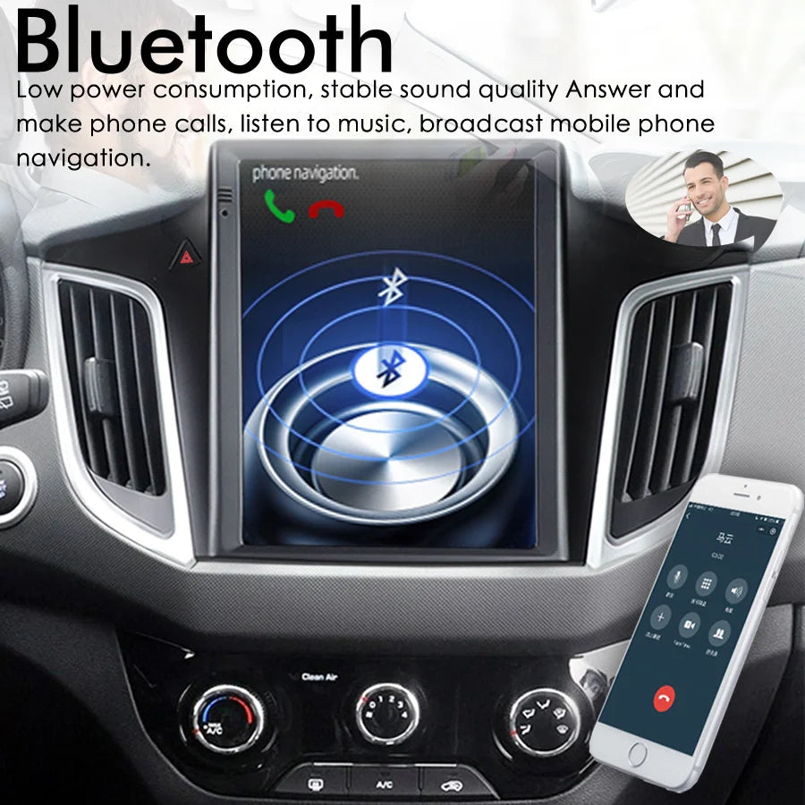 9.7" Android 15 Car Radio For Hyundai Creta Ix25 2016-2018 2 Din Multimedia Player Navigat