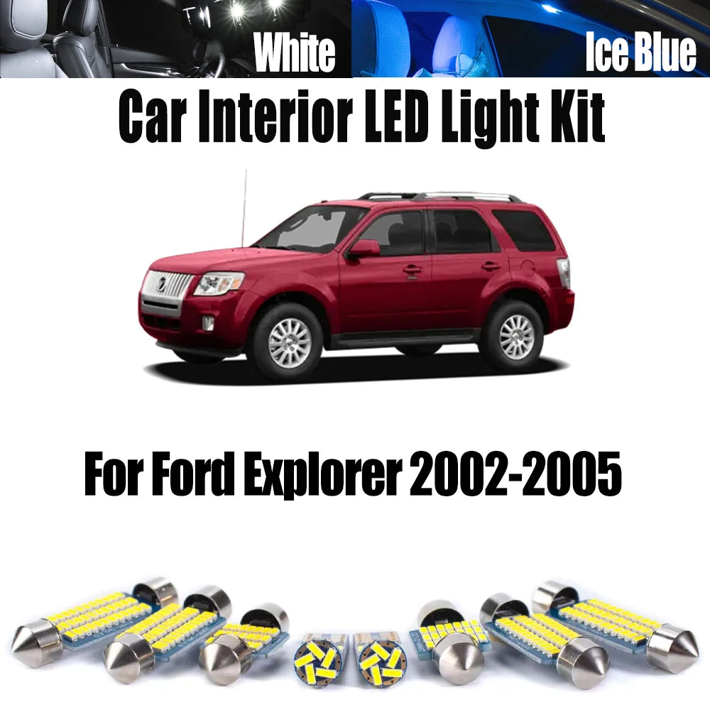 15-Piece LED Interior Light Kit for Ford Explorer - Canbus Error-Free Bulbs | AUTOKITSHOP