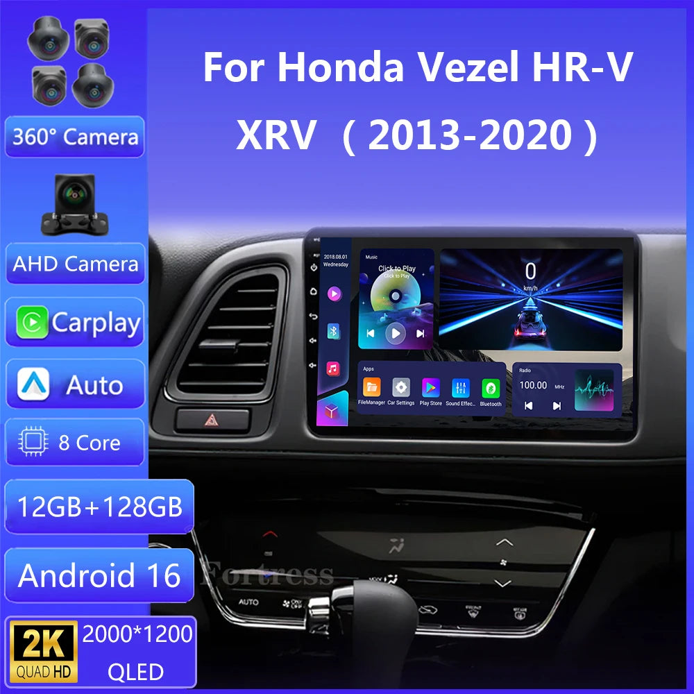Android 16 For Honda Vezel HR V HRV XRV 2015 2016 2017 2018 2019 2020 Car Radio Multimedia