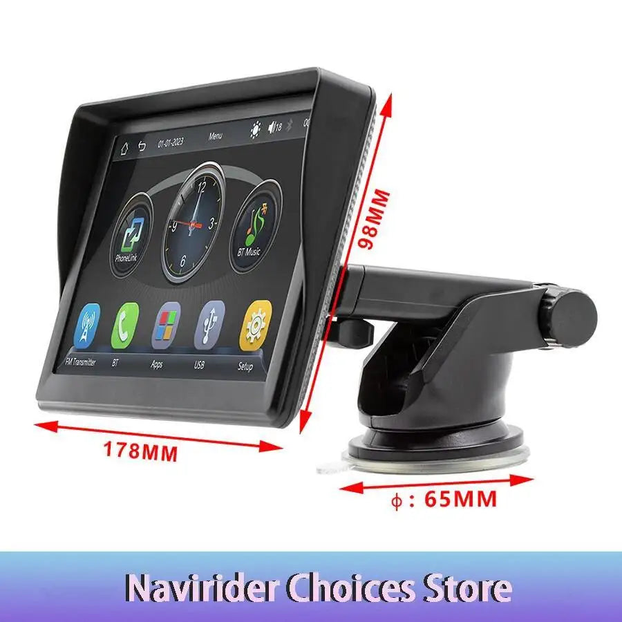 7inch Auto CarPlay Car Radio WiFi GPS FM HD Bluetooth Multimedia Touch Screen Universal Vi