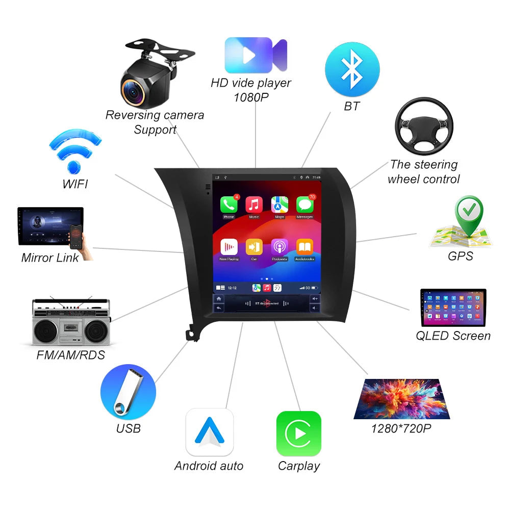 9.7 Inch Android 16 For Kia Cerato K3 Forte 2013-2017 For Tesla Style Car Radio Car Stereo | AUTOKITSHOP