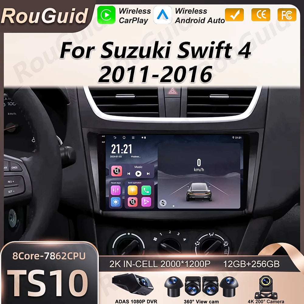 Android16 Car Radio For Suzuki Swift 4 2011 2012 2013 2014 - 2016 Multimedia Video Player  | AUTOKITSHOP