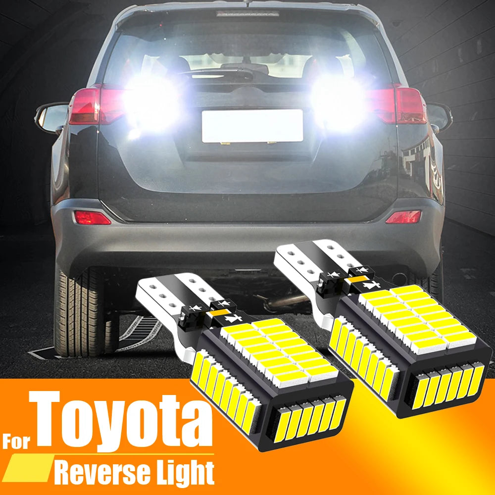 2x LED Reverse Light Blub Lamp W16W T15 Canbus For Toyota Rav4 Yaris Vitz Avalon Sienna Ta