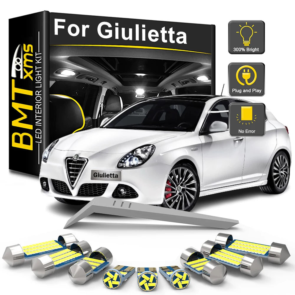 14-Piece LED Interior Light Kit for Alfa Romeo Giulietta - Canbus Error-Free Bulbs | AUTOKITSHOP