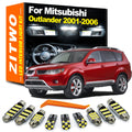 ZITWO 11Pcs Car LED Interior Trunk Light Kit For Mitsubishi Outlander 1 MK1 2001 for Mitsubishi MK1 - Canbus LED Car Lig