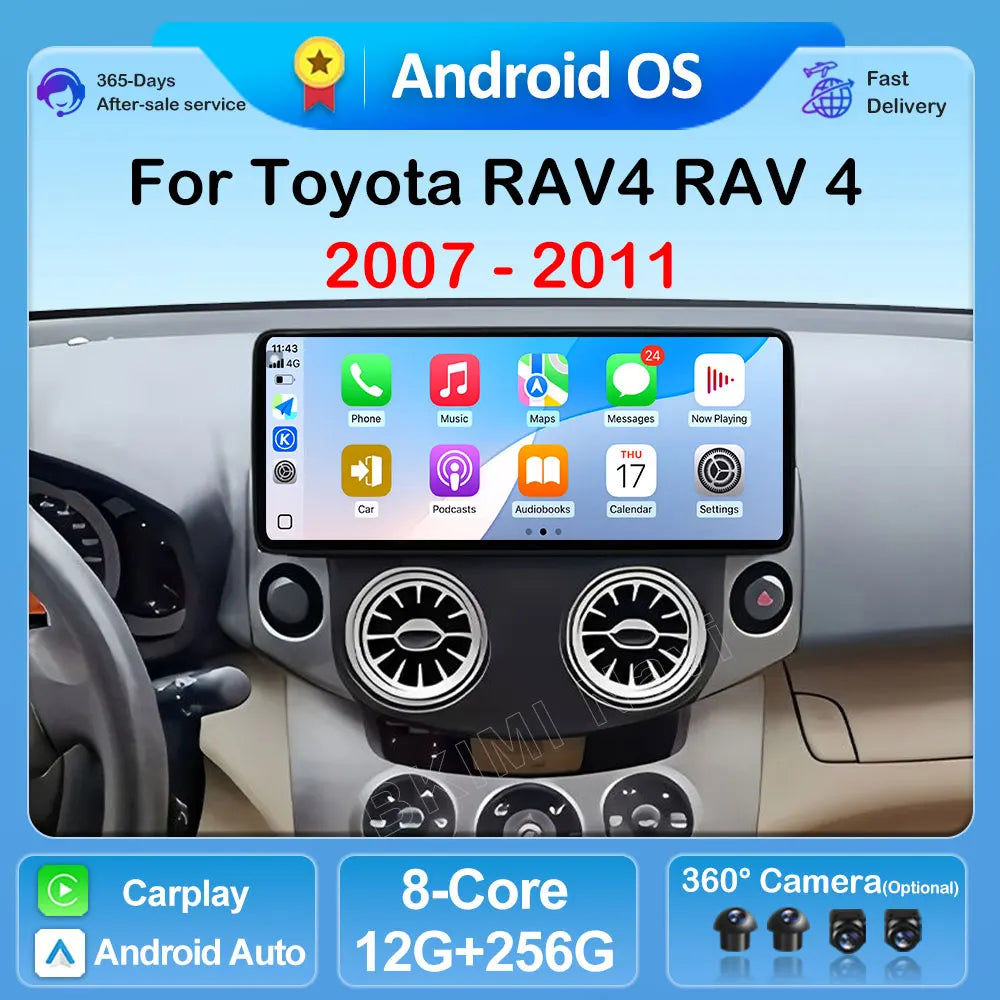 Car Stereo Radio for Toyota RAV4 2007-2011 Android Navigation CarPlay 2DIN | AUTOKITSHOP