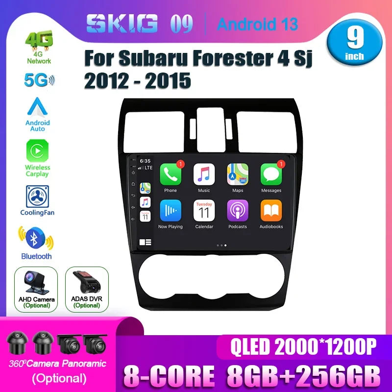 Car Radio Multimedia For Subaru Forester 4 Sj 2012-2015 5G WIFI GPS Navigation Stereo Andr