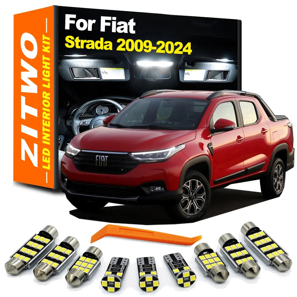 ZITWO Car Accessories LED Lamp Interior Dome Map Reading Light Kit For Fiat Strada 2009- 2017 2018 2019 2020 2021 2022 2023 2024