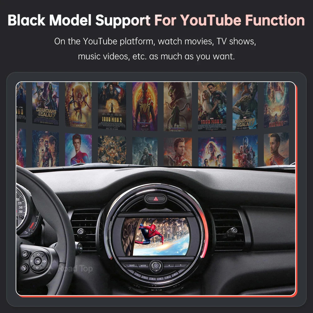 Road Top Wireless CarPlay Android Auto for Mini R55 R56 R57 R58 R59 R60 R61 F54 F55 F56 F5 | AUTOKITSHOP